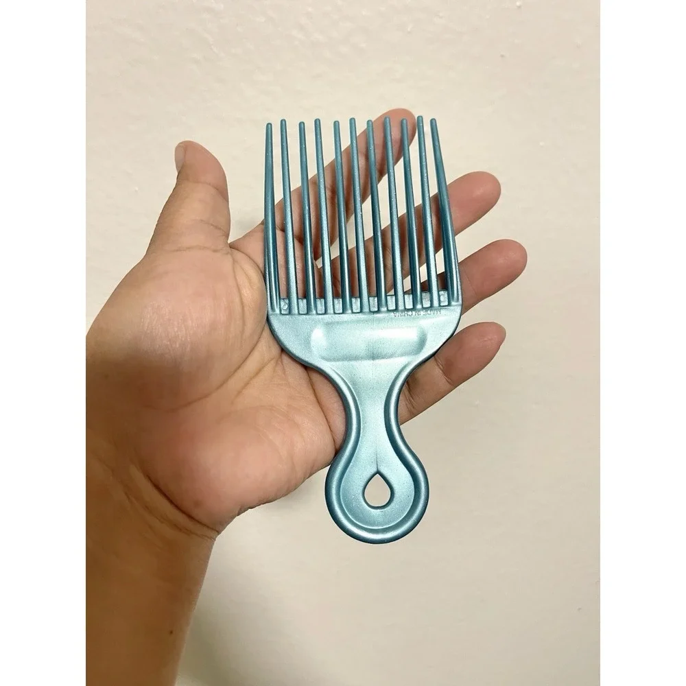 Vintage Conair Lift & Define Metallic Teal Blue Hair Pick 5